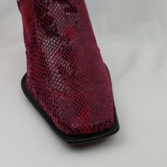 NWT Pratesi Square Toed Ankle Boot Sz 37 - Picture 11 of 11